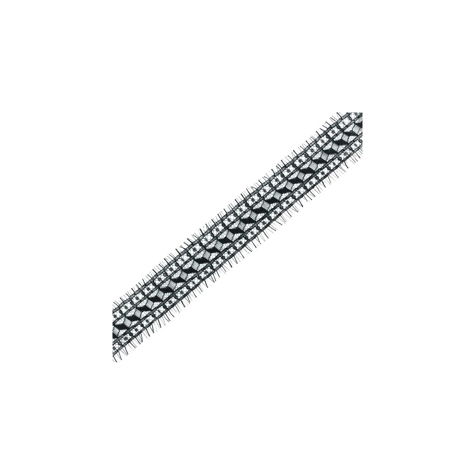 Ruban Dentelle de Calais® Erica - Noir x 50cm