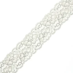 Ruban dentelle élastique Eriya 60 mm - gris