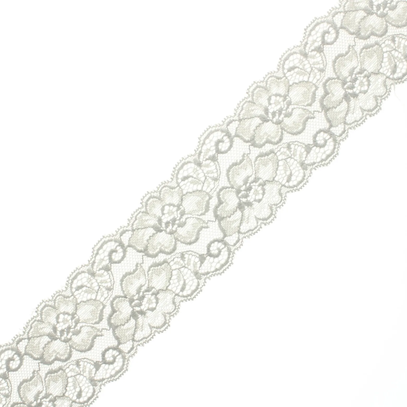 Ruban dentelle élastique Eriya 60 mm - gris