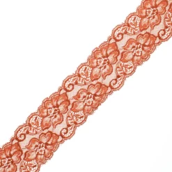 Ruban dentelle élastique Eriya 60 mm - roux
