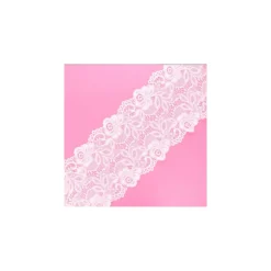 Ruban dentelle élastique Laya 150 mm - blanc