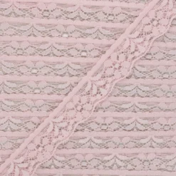 Ruban dentelle élastique 26 mm - rose