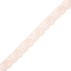 Ruban dentelle élastique Pizzie 30 mm - rose pâle
