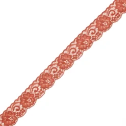 Ruban dentelle élastique Pizzie 30 mm - roux