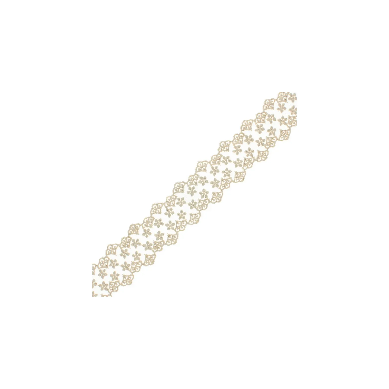 Ruban Dentelle Loren 38 mm - Beige