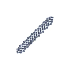 Ruban Dentelle Loren 38 mm - Bleu Marine