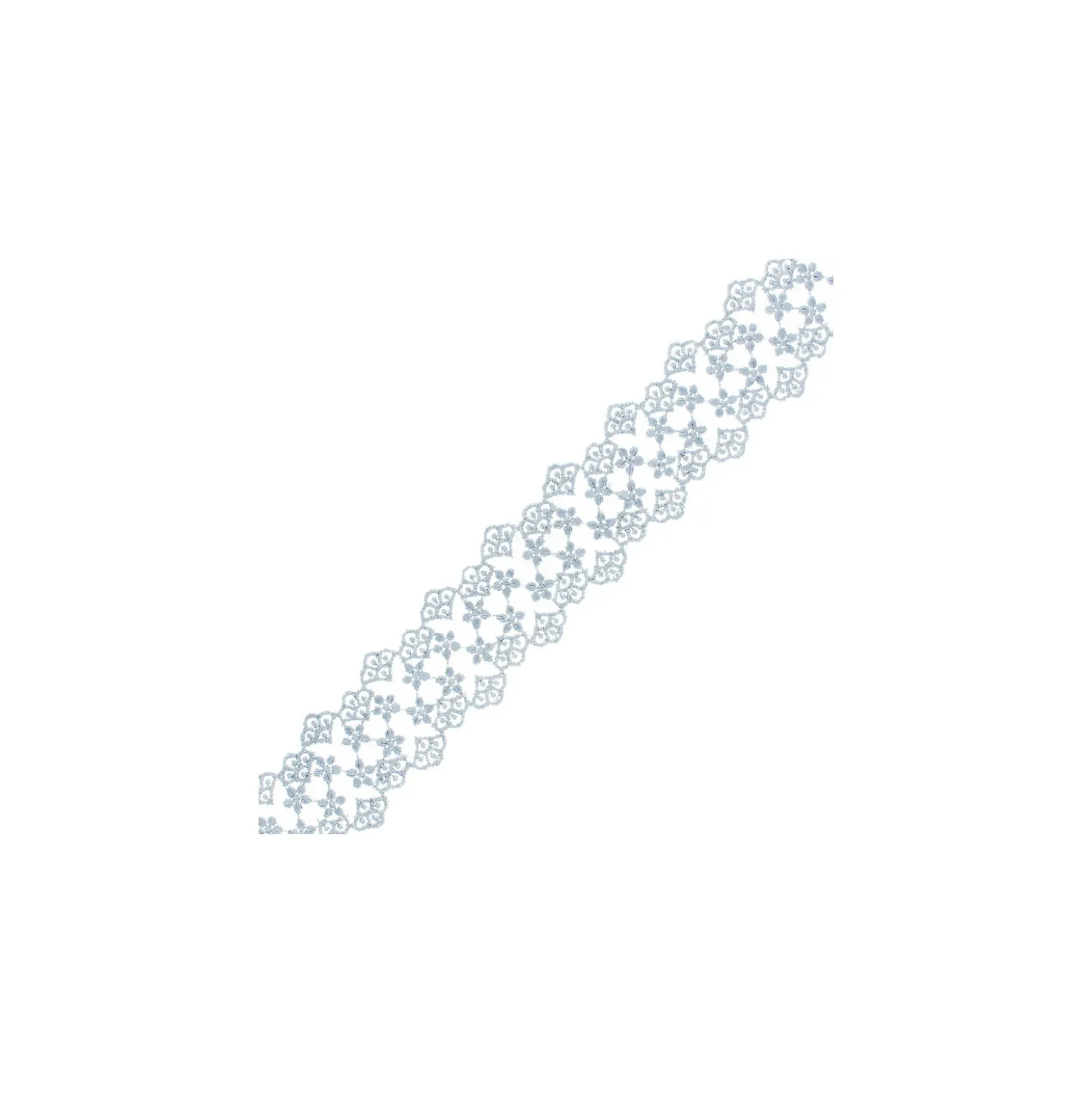 Ruban Dentelle Loren 38 mm - Gris