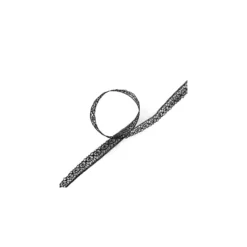 Ruban dentelle lurex 15mm - noir