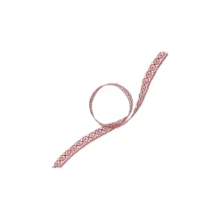 Ruban dentelle lurex 15mm - rouge brique