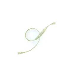 Ruban dentelle lurex 15mm - vert-clair