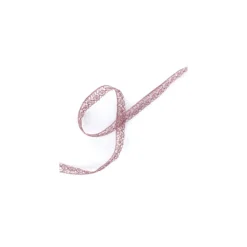 Ruban dentelle lurex 15mm - vieux rose