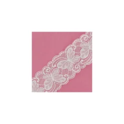 Ruban dentelle papillon élastique blanc