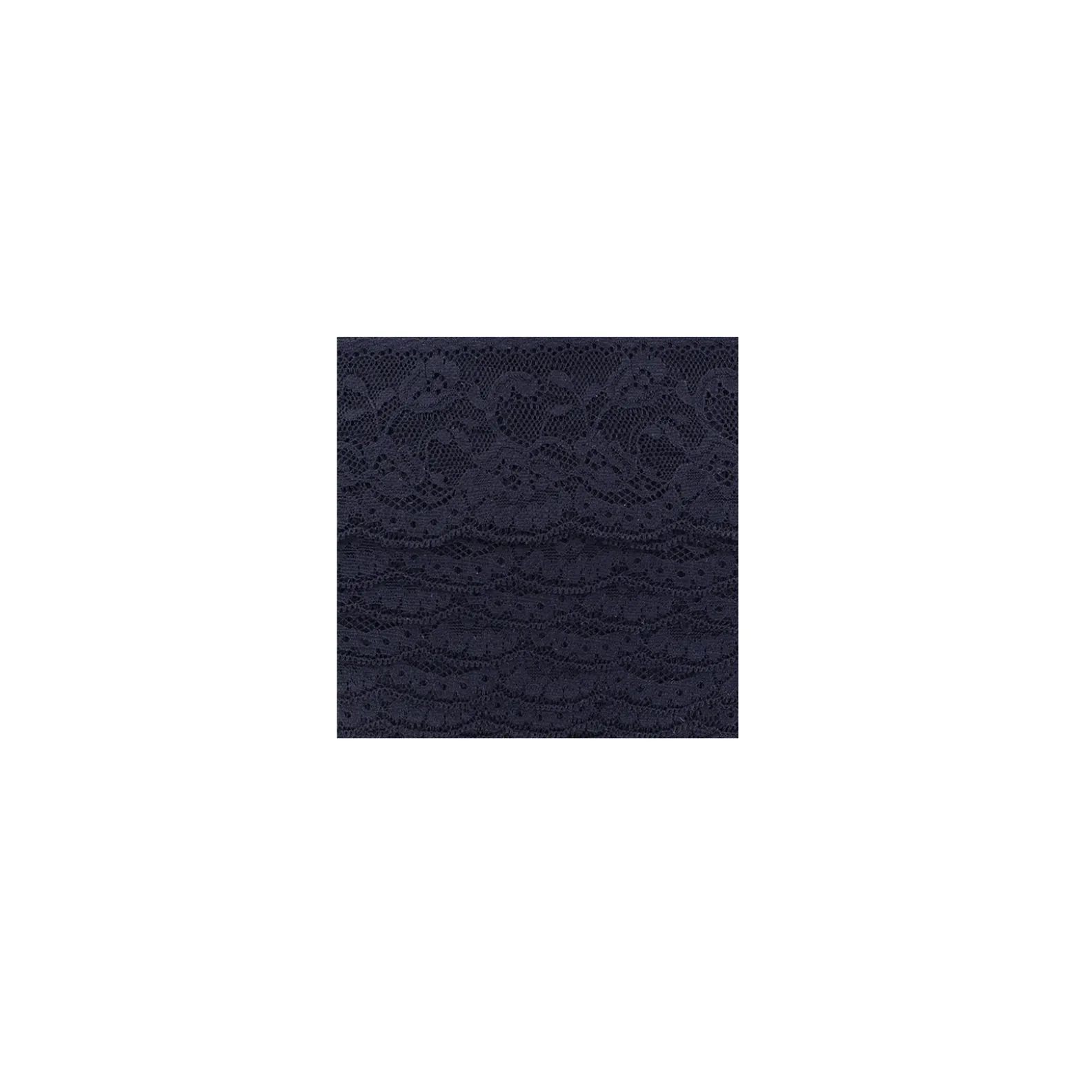 Ruban dentelle Tulipe marine