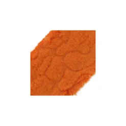 Ruban fourrure poils mixtes 100mm orange x 50cm