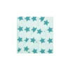 Ruban Froufrou gros grain étoiles aquamarine