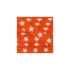 Ruban Froufrou gros grain étoiles orange