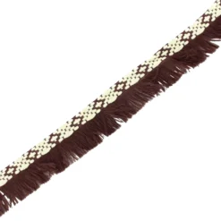 Ruban galon franges Bohème 30mm - marron foncé