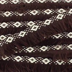 Ruban galon franges Bohème 30mm - marron foncé