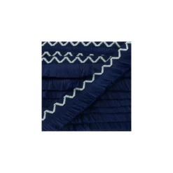 Ruban galon franges Chevron 30mm - marine x 50cm