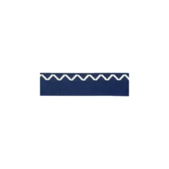 Ruban galon franges Chevron 30mm - marine x 50cm