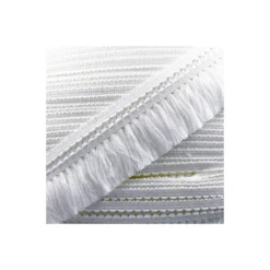 Ruban galon franges dentelle au crochet 65mm - blanc