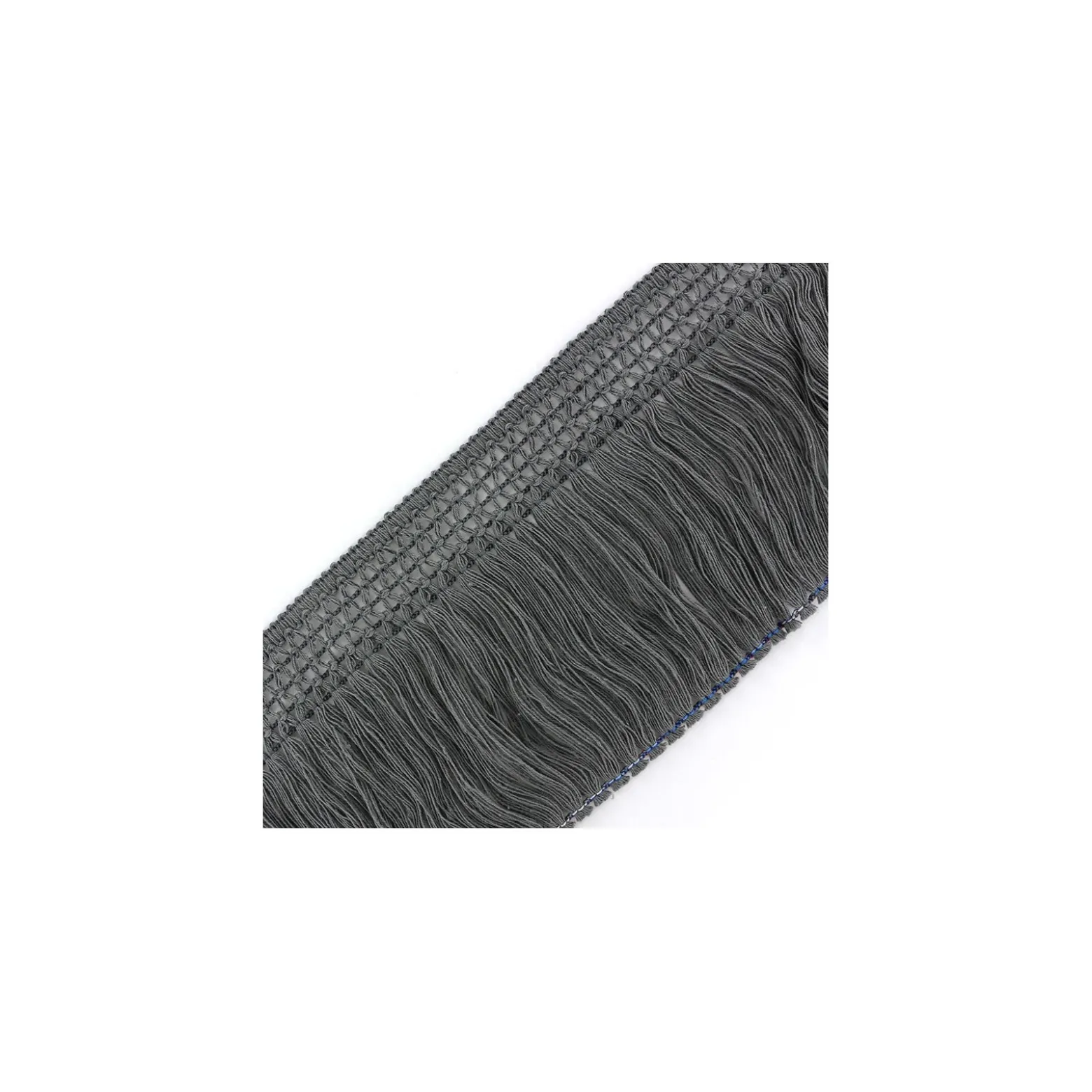 Ruban Galon Franges Dentelle au crochet 10cm - anthracite x 50cm