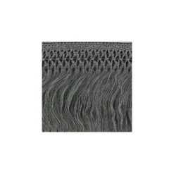 Ruban Galon Franges Dentelle au crochet 10cm - anthracite x 50cm