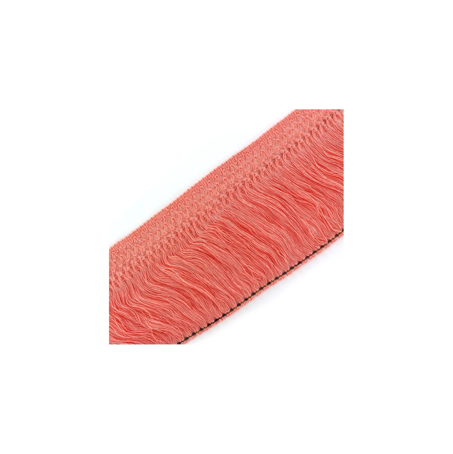 Ruban Galon Franges Dentelle au crochet 10cm - corail x 50cm