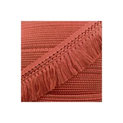 Ruban galon franges dentelle au crochet 65mm - tomate