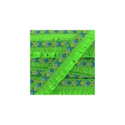 Ruban galon franges Ibiza 30mm - vert
