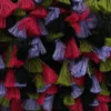 Ruban galon pompons à franges Acapulco - multi dark x 50cm