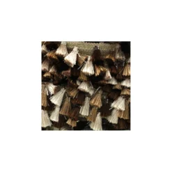 Ruban galon pompons à franges Puebla - marron x 50cm