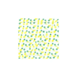 Ruban gros grain Ananas 10 mm - Blanc/Jaune
