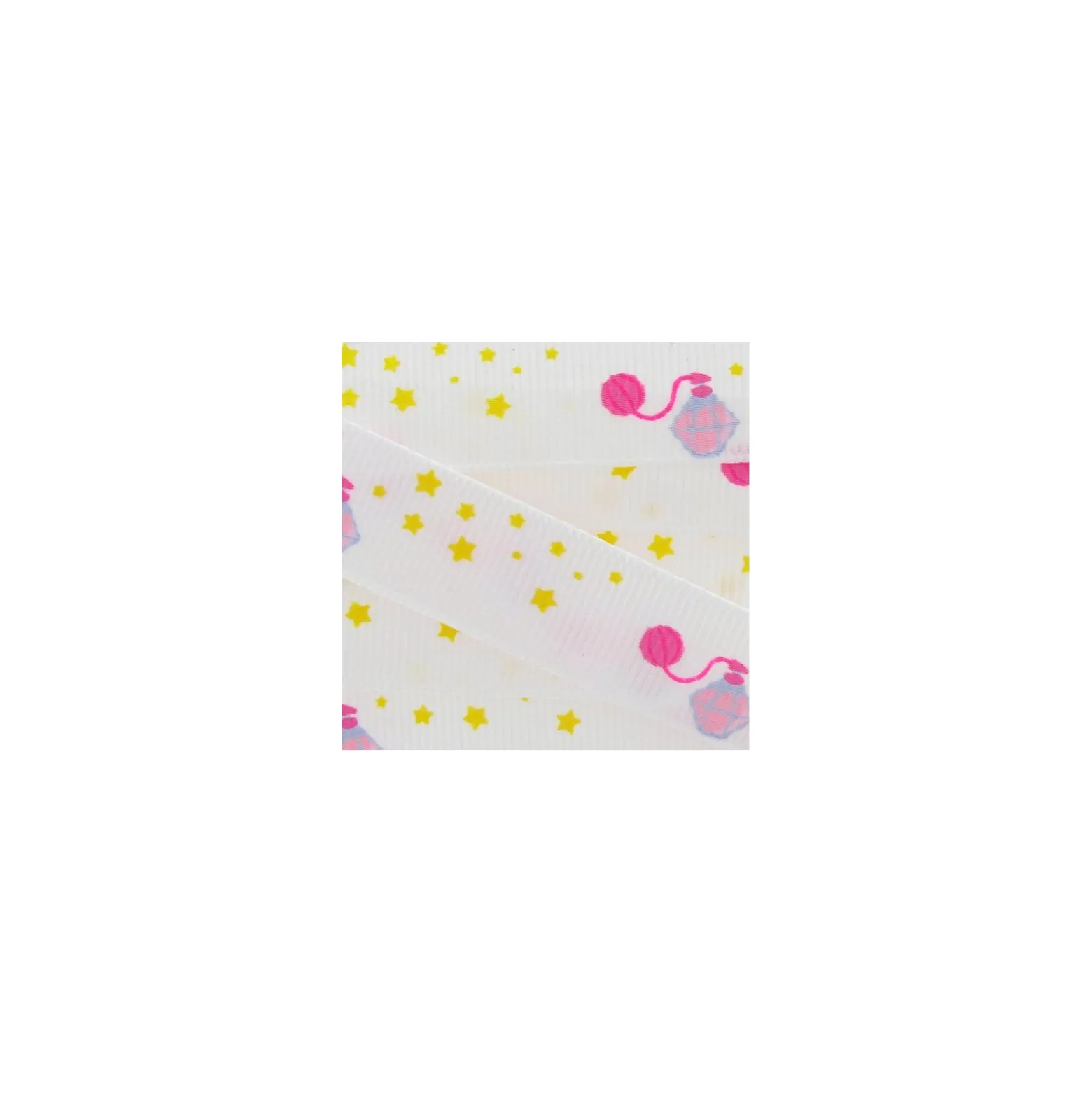 Ruban gros grain Girly parfum blanc