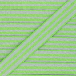 Ruban gros grain lurex Lina - vert/argent