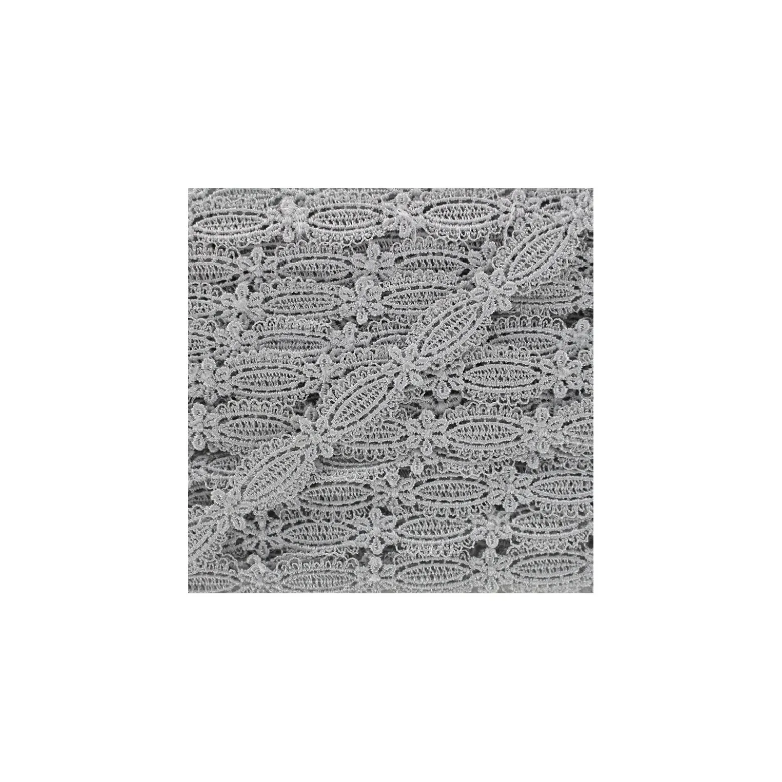 Ruban guipure Petite amande 15 mm - gris