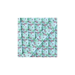 Ruban jacquard flamant rose 20 mm - bleu ciel