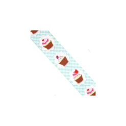 Ruban laitonné Vichy Cupcakes turquoise