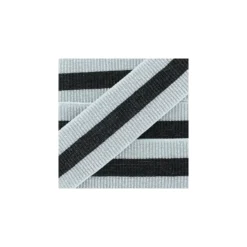 Ruban Élastique Ceinture Réveillon 40 mm - Argent/Noir x 50cm