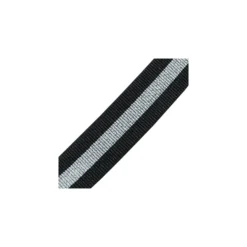 Ruban Élastique Ceinture Réveillon 40 mm - Noir/Argent x 50cm