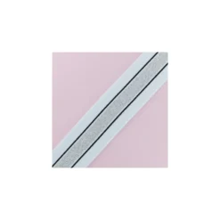 Ruban Élastique Just Dance 40 mm - Blanc/Argent