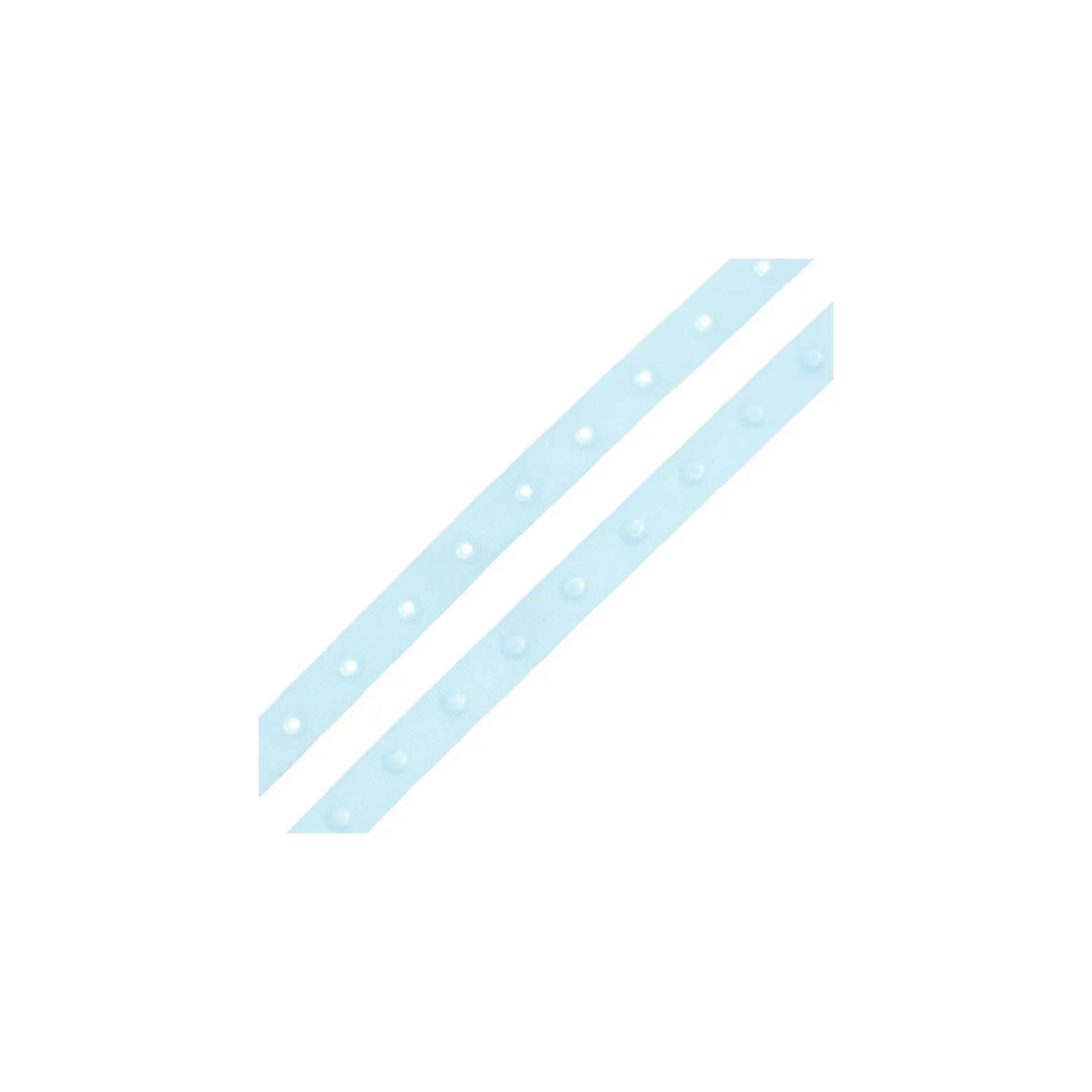 Ruban Polyester Bouton Pression - Bleu Ciel