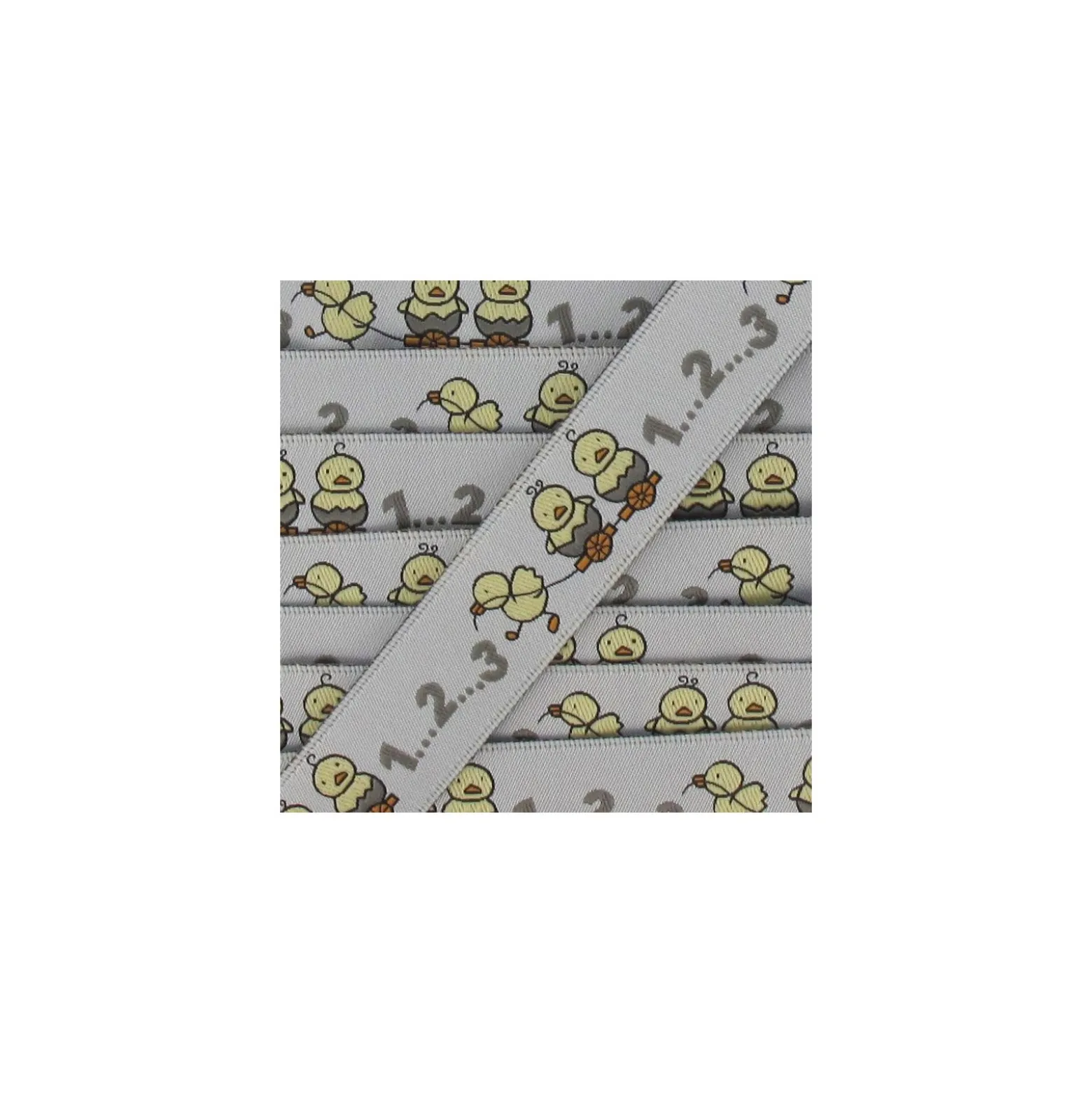 Ruban Poussins Bébé gris