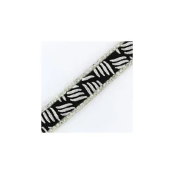 Ruban à thermocoller Bijoux zèbre - argent x 50cm