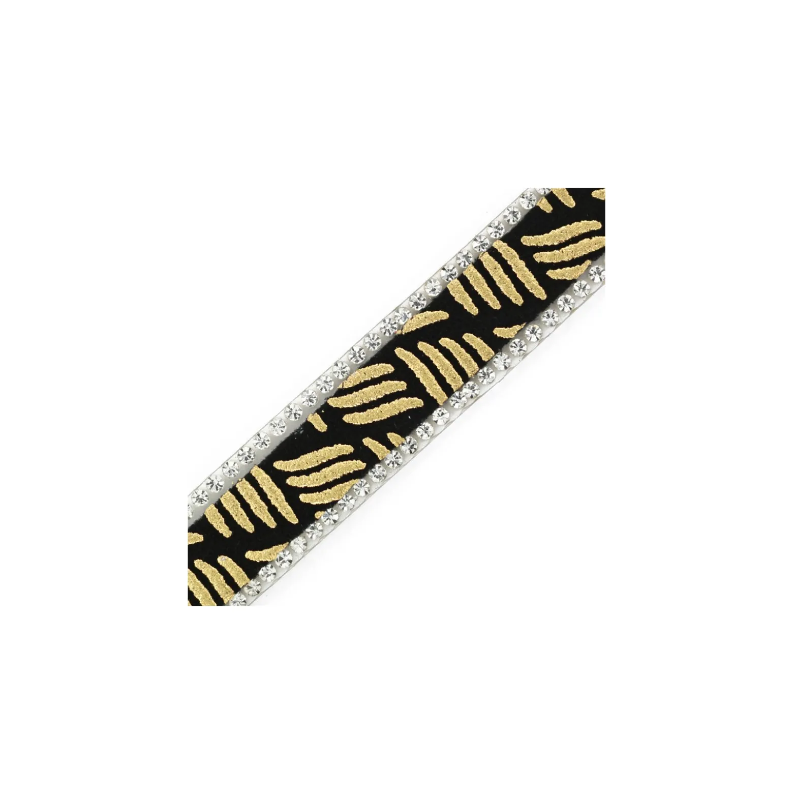 Ruban à thermocoller Bijoux zèbre - or x 50cm