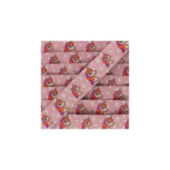 Ruban tissé Stars and unicorns - rose