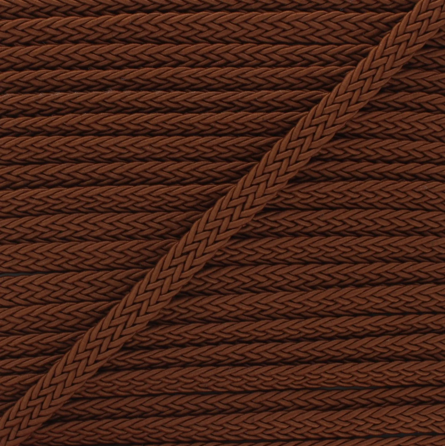 Ruban tressé Trenza 13 mm - marron
