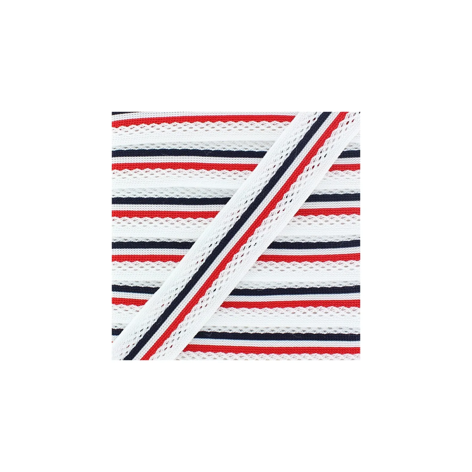 Ruban Tricolore Maille Sport 25 mm - C