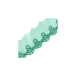 Ruban Tulle brodé Adaya - vert
