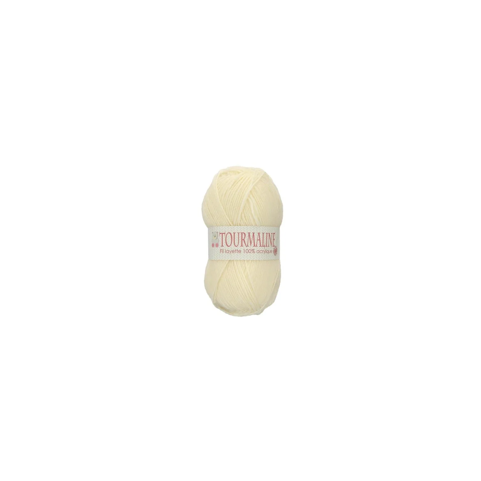 Sachet de 2 pelotes - Fil à tricoter layette Tourmaline n°1136 - écru